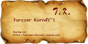Turczer Kornél névjegykártya